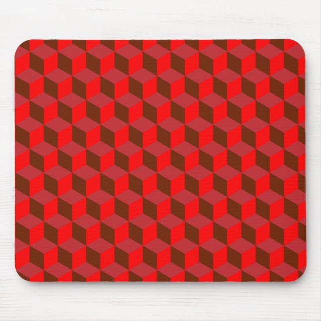 Mousepad Cubos Vermelhos (Frente)