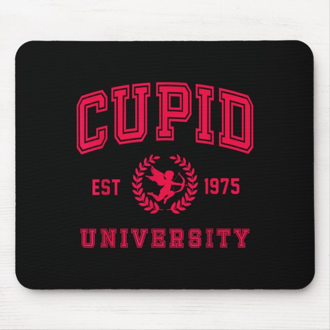 Mousepad Cud University Cute Cherub Valentines Day Crest  (Frente)