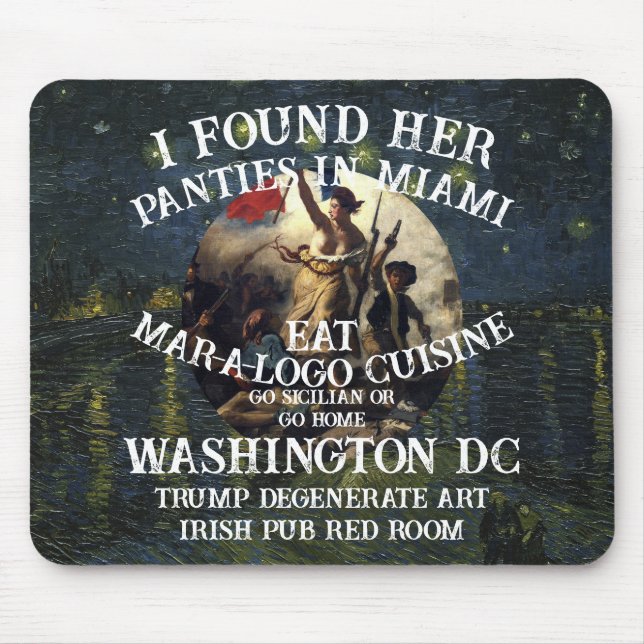 Mousepad Cuecas Trump Miami Igreja Católica Branco (Frente)