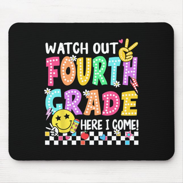 Mousepad Cuidado 4º Ano Aqui Vou Eu 4º Ano De Volta à Escol (Frente)