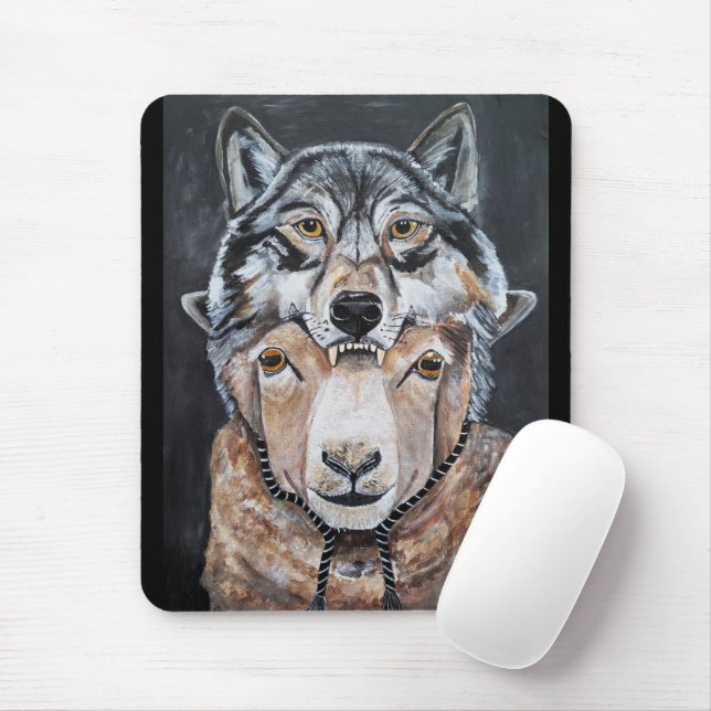 Mousepad Cuidado com Alfas Falsos Pintura de Alfred Fox (Com mouse)