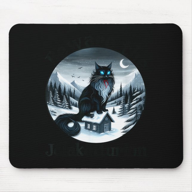 Mousepad Cuidado Com O Gato De Natal Jolakotturinn Islandês (Frente)
