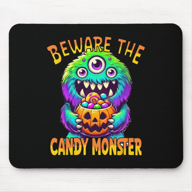 Mousepad Cuidado Com O Monstro Do Cavalo Bonito De Hallowee (Frente)