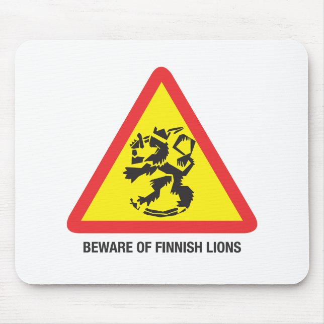 Mousepad Cuidado com o Ratoeira de Leões (Frente)