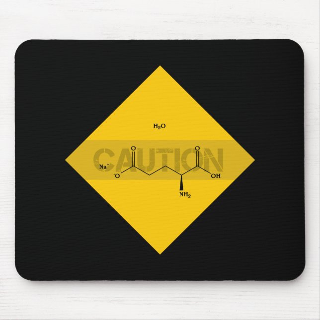 Mousepad Cuidado: Glutamato monossódico (Frente)