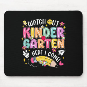 Mousepad Cuidado Jardim de Infância Aqui Eu Vou De Volta à
