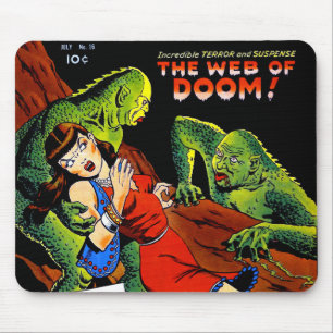 Mousepad Cuidado Vintage Horror Histórias em quadrinhos Cri