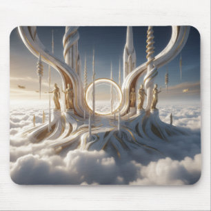 Mousepad Cuidadores Guardam Portal do Céu nas Nuvens