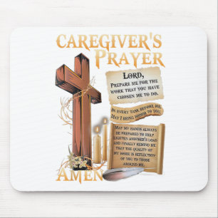 Mousepad Cuidadores Oram Cruz Cristã Fé Esperança Amor