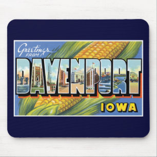 Mousepad Cumprimentos de Davenport, Iowa!