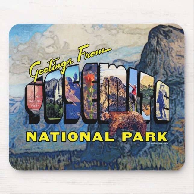 Mousepad Cumprimentos do parque nacional de Yosemite (Frente)