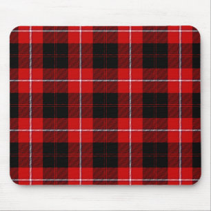 Mousepad Cunningham Tartan Red Xadrez Negra