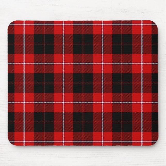 Mousepad Cunningham Tartan Red Xadrez Negra (Frente)