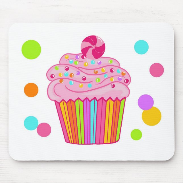 Mousepad Cupcake da surpresa dos doces (Frente)