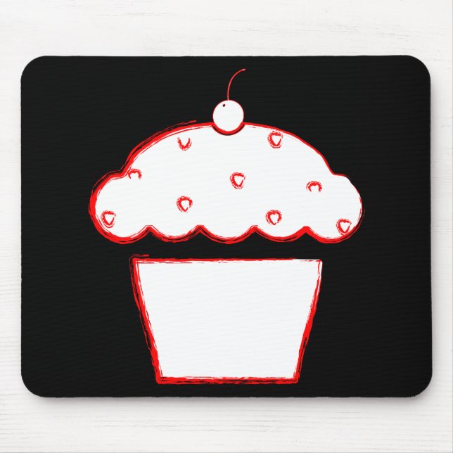 Mousepad cupcake de cereja (Frente)