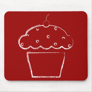 Mousepad cupcake de cereja