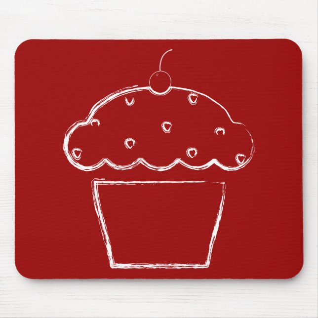 Mousepad cupcake de cereja (Frente)