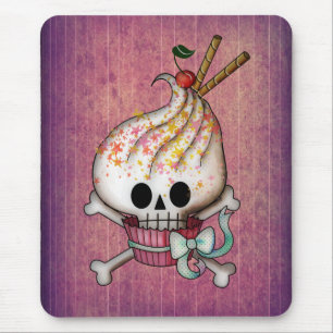 Mousepad Cupcake doce do crânio