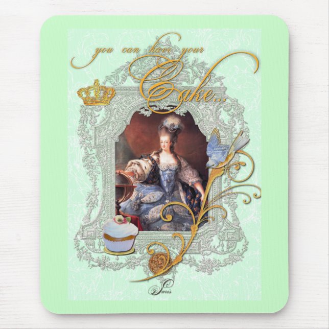 Mousepad Cupcake Marie Antonette e Bluebird (Frente)