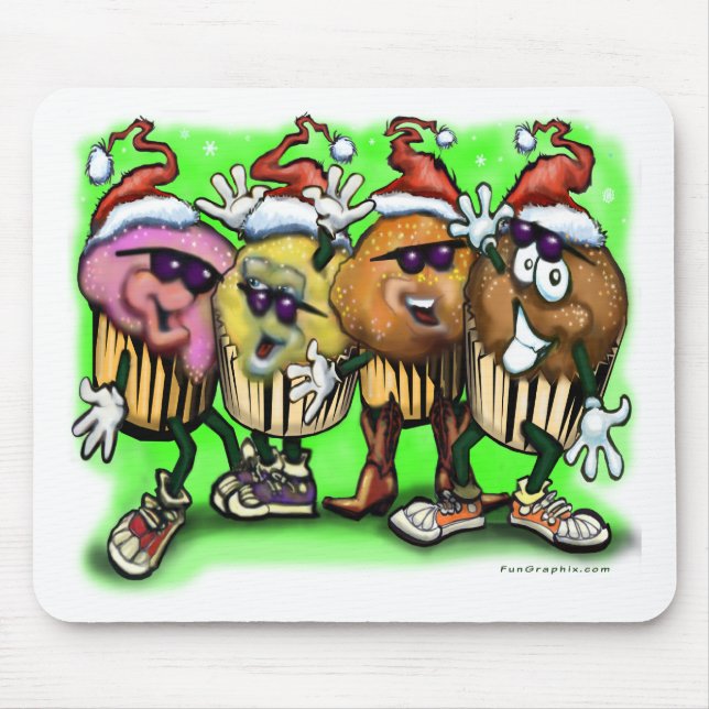 Mousepad Cupcake Natal (Frente)