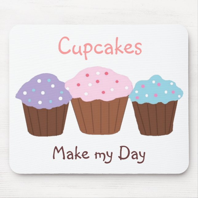 Mousepad Cupcakes Alegram o Meu Dia (Frente)