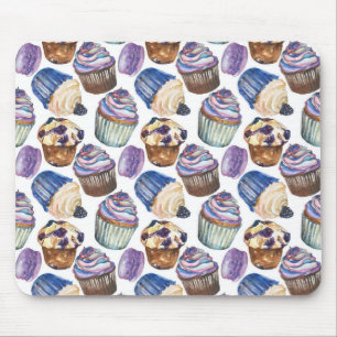 Mousepad Cupcakes de aquarela