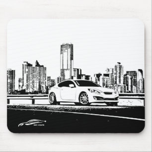 Mousepad Cupé do Gen com contexto de Scape da cidade