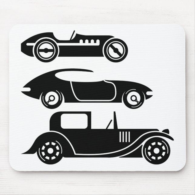 Mousepad Cupé retro e limo das corridas de carros do (Frente)