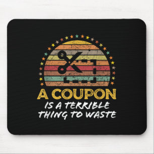 Mousepad Cuponing Engraçado, Cota Economizadora de Moeda do