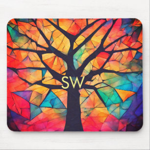Mousepad cura geométrica colorida coach de yoga adicionar l