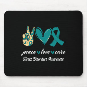 Mousepad Cura Paz Amor Transtornos de Estresse Fita Azul Co