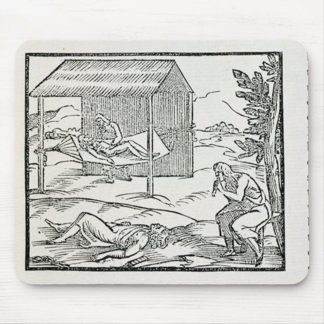 Mousepad Curando o doente, nativos de Hispaniola (Frente)