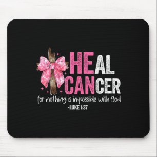 Mousepad Cure Câncer Acredite em Deus Cristão Câncer de Mam