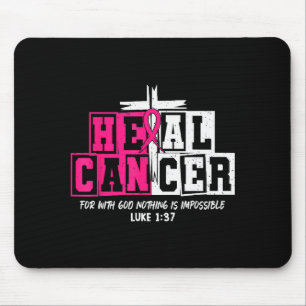 Mousepad Cure Câncer Acredite em Deus Cristão Conscientizaç