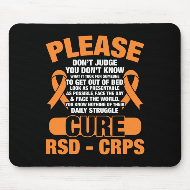 Mousepad Cure Rsd Crps Suporta Sensibilização De Rsd Crps (Frente)