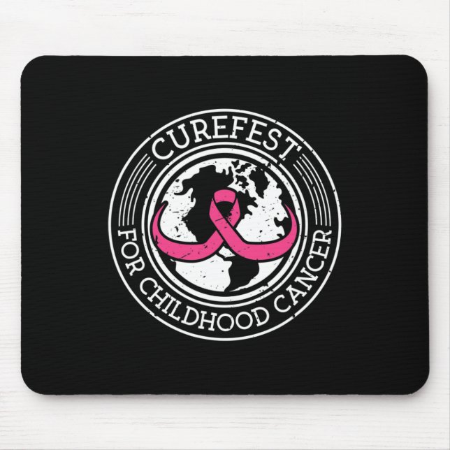 Mousepad Curefest For Childhood Cancer World Ribbon 2  (Frente)