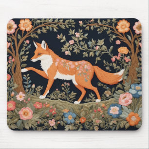 Mousepad Curiosa Fox Faux Embroiderme Elegante Floral