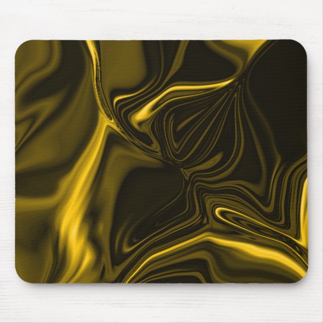 Mousepad Curvas amarelas ou douradas em alguma imagem marro (Frente)