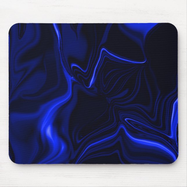 Mousepad Curvas azuis e ondulações em azul escuro (Frente)