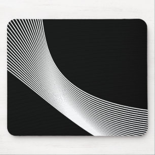 Mousepad Curvas Bézier - Branco em Preto
