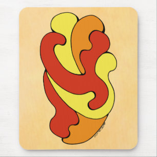 Mousepad Curvas de Embrasão (Amarelo, Vermelho, Laranja)