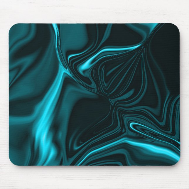 Mousepad Curvas em azul-turquesa escuro, céu profundo ou ci (Frente)