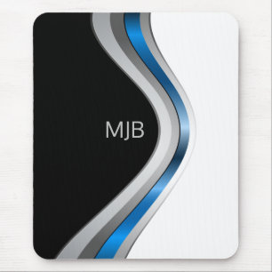 Mousepad Curvas Metálicas Esportivas Sonoras com o Monogram