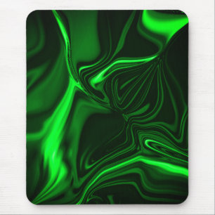 Mousepad Curvas ou ondulações metálicas verdes, escuras