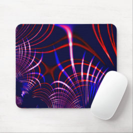 Mousepad Curvas pontiagudas de azul a vermelho, rosa e bran