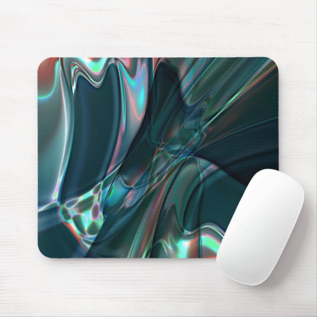 Mousepad Curvas torcidas em tons escuros para luz ensilada (Com mouse)