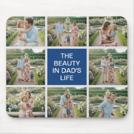 Mousepad Custom 8 Photo Collage - Personalized Dad Gift