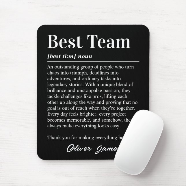 Mousepad Custom Best Team Definition Employee Appreciation (Com mouse)