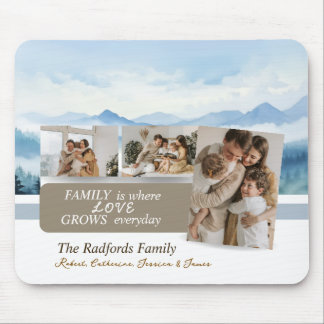 Mousepad Custom Family Names Family Photo Collage