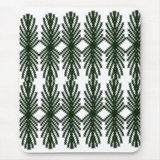 Mousepad Custom Forest Green Pine Tree Abstract Pattern (Frente)